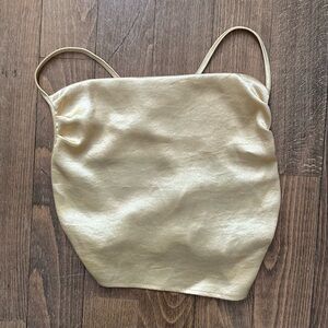 Fashion Nova Gold Satin Cami Top
